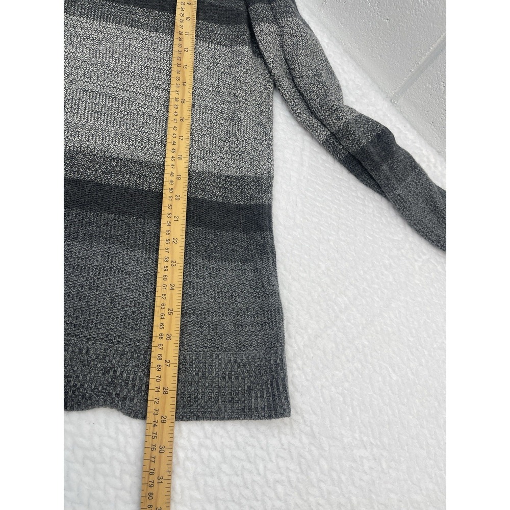 Armani Exchange Men's Sweater Knit Pull Over Gray Gradient Stripe Pattern Size M - Picture 6 of 8
